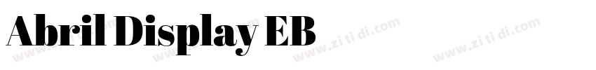 Abril Display EB字体转换